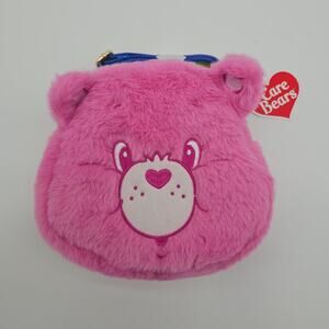 Brand New pink Care Bears flush Mad Engine crossbody purse with rainbow‎ strap